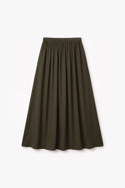 Khaki Powder Touch Crepe Side Wrap Two-Piece