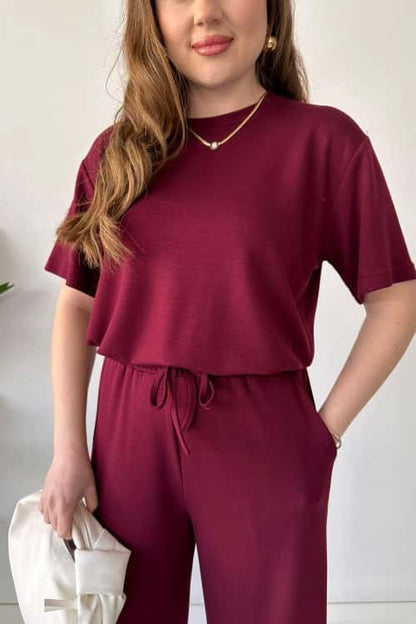 2 Pcs Ensemble Pantalon Demi-Manches