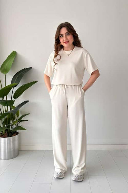 2 Pcs Ensemble Pantalon Demi-Manches
