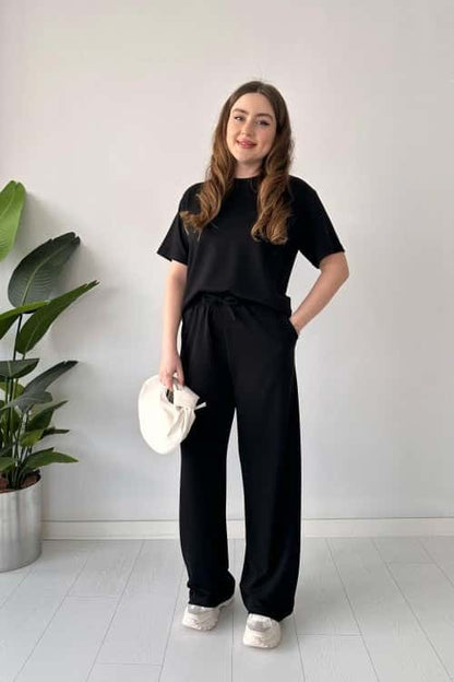 2 Pcs Ensemble Pantalon Demi-Manches