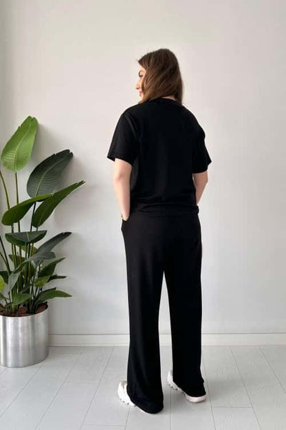 2 Pcs Ensemble Pantalon Demi-Manches