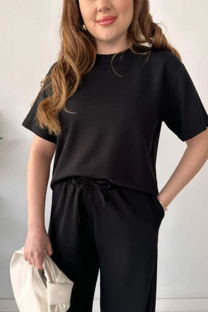 2 Pcs Ensemble Pantalon Demi-Manches